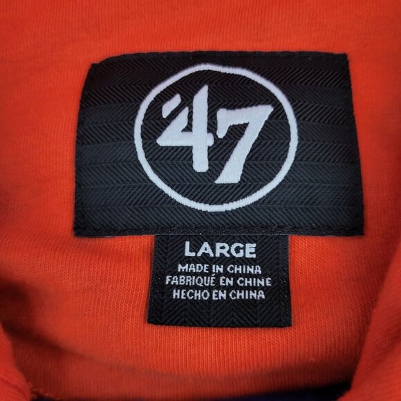 '47 New York Mets Trifecta 47 Shortstop Pullover Men Hoodie L Blue/Orange NWT - Picture 8 of 10